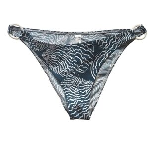 NWT Empreinte Bikini Bathing Suit Bottom Teal and White Size XL Side Rings